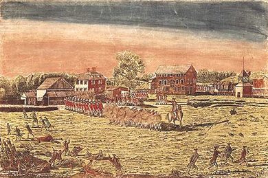 Doolittle's engraving of the Battle of Lexington, 1775