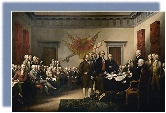 Committee presenting the draft Declaration of Independence to Congress, 1776